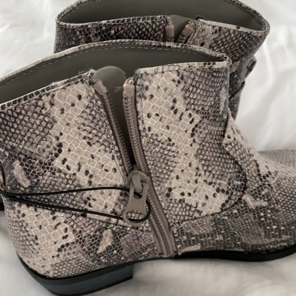 Girls Side zip western multi grey boots size 3 - Picture 4 of 7